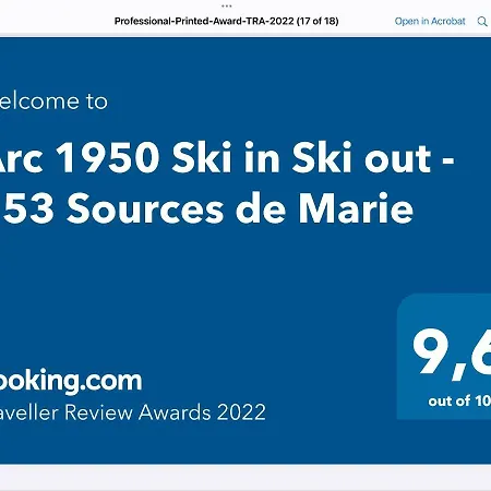Arc 1950 Ski-in Ski-out: Mont Blanc Views & Retreat *